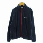 モンベル Montbell フリースジャケット ブルゾン ジップアップ ワンポイント 紺 ネイビー 150cm キッズ