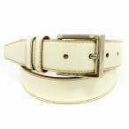 プラダ PRADA ベルト ハトメ 5穴 レザー 白 ホワイト 90/36 小物 ☆AA★ メンズ