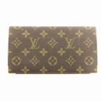 ルイヴィトン LOUIS VUITTON モノグラム ポルトヴァリュオ カルトクレディ 長財布 二つ折り お札入れ ブラウン 茶