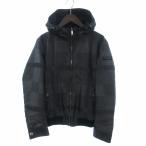 ブラックレーベルクレストブリッジ 美品 リバーシブル ジップジャケット ブルゾン フード チェック グレー 黒 ブラック M メンズ