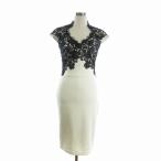 tadasi шоу jiTADASHI SHOJI прекрасный товар платье One-piece колено длина гонки цветочный принт AGD688MX чёрный черный белый белый 2 женский 