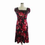  Diane phone fa stain балка g прекрасный товар платье One-piece короткий рукав колено длина шелк бисер оборудование орнамент цветочный принт общий рисунок цветок 404-243008 красный 4