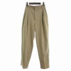 B&amp;Y United Arrows красота &amp; Youth T/R высокий талия 2 tuck конические брюки центральный Press S бежевый 