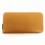 エルメス 21年製 アザップロング シルクイン 長財布 ラウンドファスナー 小銭入れ カード入れ レザー Z刻印 茶 ☆AA★ メンズ