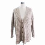 ザラ ZARA カーディガン 無地 アルパカ混 ベージュ S-M レディース
