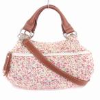 サマンサタバサ Samantha Thavasa 美品 ハンドバッグ ショルダー 2WAY ロゴ 花柄 ピンク 鞄 レディース