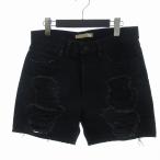  Unsqueaky UNSQUEAKY шорты черный Denim кнопка fly авария повреждение обработка заклепки оборудование орнамент 2 чёрный 