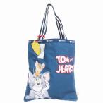 未使用品 レスポートサック LesportSAC タグ付き トートバッグ トムとジェリー プリント 紺 ネイビー 鞄 ■GY99 レディース