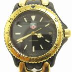 タグホイヤー TAG HEUER セル 腕時計 クオーツ アナログ 3針 デイト S93 313C 文字盤黒 ゴールドカラー 小物 メンズ