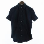 ドルチェ&ガッバーナ ドルガバ DOLCE&GABBANA シャツ 半袖 無地 コットン 紺 ネイビー 40 ☆AA★ メンズ