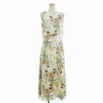 セオリー Theory タグ付き ワンピース ノースリーブ ひざ丈 花柄 白 ホワイト 4 レディース