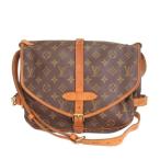 ルイヴィトン LOUIS VUITTON モノグラム ソミュール30 ショルダーバッグ 斜め掛け レザー M42256 茶 ブラウン 鞄 ■GY35 レディース