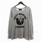 ショッピングハイドロゲン ハイドロゲン HYDROGEN Tシャツ カットソー 長袖 コットン プリント ベア グレー M メンズ