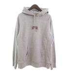 シュプリーム Glitter Arc Hooded Sweatshirt パーカー フーディー スウェット 裏起毛 ラメ ロゴ コットン グレー L