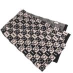 グッチ GUCCI 美品 マフラー チェッカー ロゴ 総柄 ウール 黒 ブラック 白 ホワイト 小物 メンズ レディース