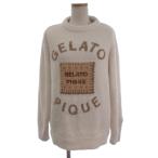 ジェラートピケ gelato pique 24AW パウダービスケット ニット セーター 長袖 ビスケット プリント PWNT245180 白 ホワイト F レディース