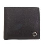 ブルガリ BVLGARI 二つ折り 財布 小銭入れ レザー サークル ロゴ 黒 ブラック ウォレット メンズ