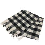  No-brand кашемир muffler проверка белый белый чёрный черный мелкие вещи #OM женский 