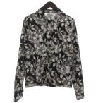 ショッピングzara ザラマン ZARA MAN 柄シャツ アロハ 長袖 ボタニカル柄 コットン 黒 ブラック 白 ホワイト S メンズ