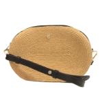 ヘレンカミンスキー HELEN KAMINSKI MAEMI POCHETTE ショルダーバッグ 斜めがけ ラフィア レザー ベージュ 黒 ブラック レディース