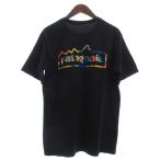 パタゴニア Patagonia Tシャツ カットソー 半袖 ロゴ プリント コットン 37768SP24 黒 ブラック S メンズ