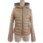 バーバリーブルーレーベル BURBERRY BLUE LABEL フーディー ダウンジャケット ブルゾン フルジップ E1F23-528-40 ベージュ系 38