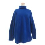 ザラ ZARA 美品 タートルネックニット セーター 長袖 無地 青 ブルー S レディース