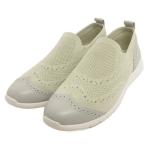  Himiko Himiko прекрасный товар вязаный туфли без застежки спортивные туфли Wing chip 123004 светло-серый 24.0cm женский 