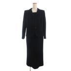 ショッピング喪服 パーコレーション 美品 喪服 礼服 アンサンブル フォーマル ジャケット ワンピース ひざ丈 無地 黒 ブラック 15AR ■SK レディース