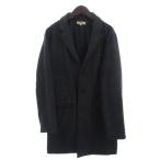  Steel Brown Steel Brown Пальто Честерфилд "в елочку" средний длина шерсть . темно-серый XL мужской 