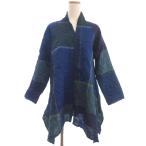 ショッピングAライン ヨーガンレール JURGEN LEHL クシュクシュ チェック ブラウス Aライン シルク混 J0123FJ351 ネイビー ブルー系 M レディース