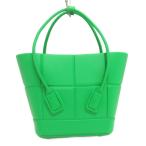 ボッテガヴェネタ BOTTEGA VENETA 美品 アルコ イントレチャート トートバッグ ラバー 緑 グリーン ★AA☆