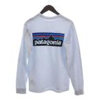 未使用品 パタゴニア Patagonia タグ付き Tシャツ カットソー 長袖 バックロゴ プリント STY38518SP21 青 ブルー XS メンズ