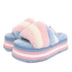 ショッピングアグ アグ UGG Disco Stripe Slide ディスコストライプサンダル モコモコ 1120875 青 ブルー ピンク 27cm 靴 レディース