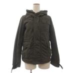 ジョンブル JOHNBULL ミリタリージャケット ブルゾン 長袖 フード 緑 グリーン M レディース