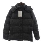 未使用品 タグ付き バックナンバー 08proDuct maruhati ダウンジャケット ブルゾン フルジップ 格子模様 グレー S メンズ