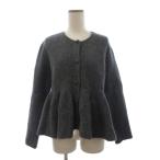 ザラ ZARA 美品 カーディガン クルーネック フレル グレー M レディース
