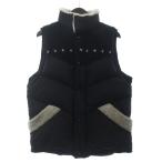 ショッピングロンハーマン ロンハーマン Ron Herman × SURT × Marbles ダウンベスト ボア 切替 星 刺繍 黒 ブラック M メンズ