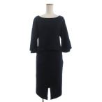  Spick &amp; Span Spick&amp;Span выставить cut and sewn . минут рукав юбка колено длина тугой чёрный черный 38 женский 