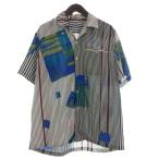 バレンシアガ BALENCIAGA Sport ヴィンテージ ストラップシャツ 半袖 総柄 白 ホワイト M メンズ