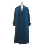 アンタイトル UNTITLED ビーバーチェスターコート ロング丈 長袖 カシミヤ混 青 ブルー 1 ■GY35 レディース