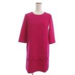 ショッピングケイトスペード ケイトスペード KATE SPADE ワンピース ひざ丈 七分袖 フリル ピンク 0 ■TC レディース