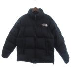 ザノースフェイス THE NORTH FACE ヌプシ ダウンジャケット ブルゾン フルジップ ロゴ 刺繍 ND92335 黒 ブラックXL  メンズ