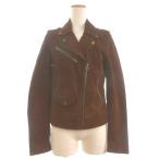 ヒーローズモーターズ HEROES MOTORS 美品 ヴィンテージ ライダースジャケット 長袖 スエード 茶 ブラウン S