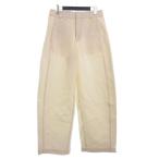 未使用品 ユニクロ UNIQLO タグ付き 25SS ジャージーバレルレッグパンツ 475344 白 ホワイト L レディース