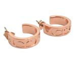 コーチ COACH フープピアス シグネチャー ローズゴールドカラー ☆AA★ ■OOM レディース