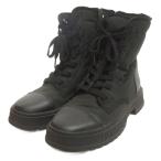 ユニクロ UNIQLO C レースアップブーツ ショート サイドジップ 470096 黒ブラック 24.5cm 靴 レディース