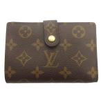 ルイヴィトン モノグラム ポルトモネ ビエ ヴィエノワ 財布二つ折り がま口 レザー M61663 茶 ブラウン ウォレット レディース
