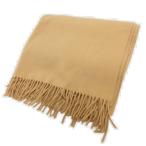エルメス HERMES PARIS マフラー ストール フリンジ 大判 ベージュ 小物 レディース