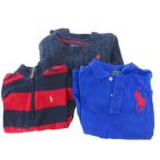  Ralph Lauren RALPH LAUREN 3 позиций комплект суммировать cut and sewn вязаный свитер окантовка Logo синий голубой красный красный темно-синий темно-синий /MG Kids 